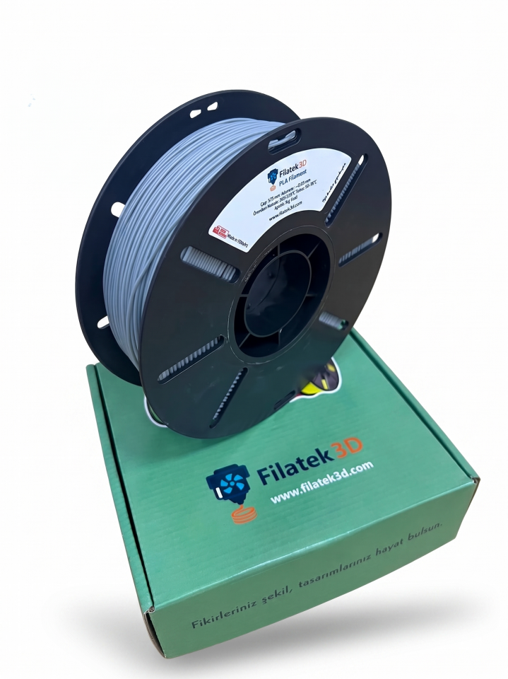 FİLATEK3D Gri PLA+ Filament, 1 Kg, Ams Uyumludur, 1.75 mm