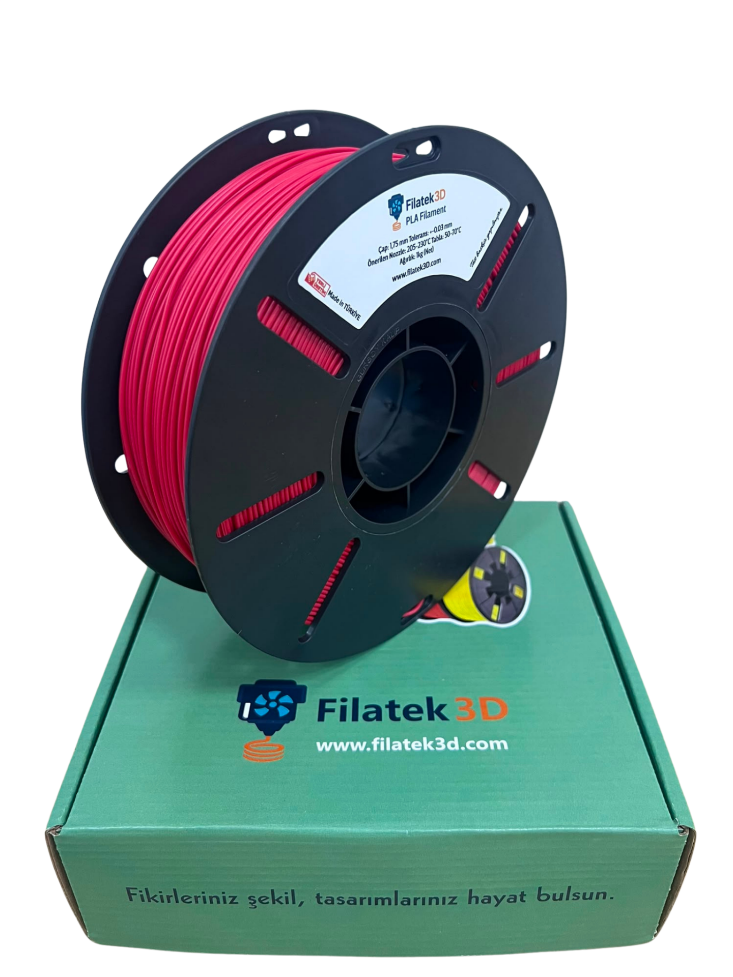 Filatek3D Kırmızı  Pla+ Filament, 1 Kg, Ams Uyumlu, 1.75 mm