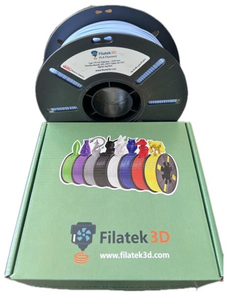 Filatek3D Açık Mavi Pla+ Filament, Profesyonel Baskı, Ams Uyumlu, 1.75 mm,1 Kg