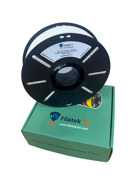 FİLATEK3D Beyaz  PLA+ Profesyonel 3D Yazıcı Filamenti - 1.75mm (1kg)