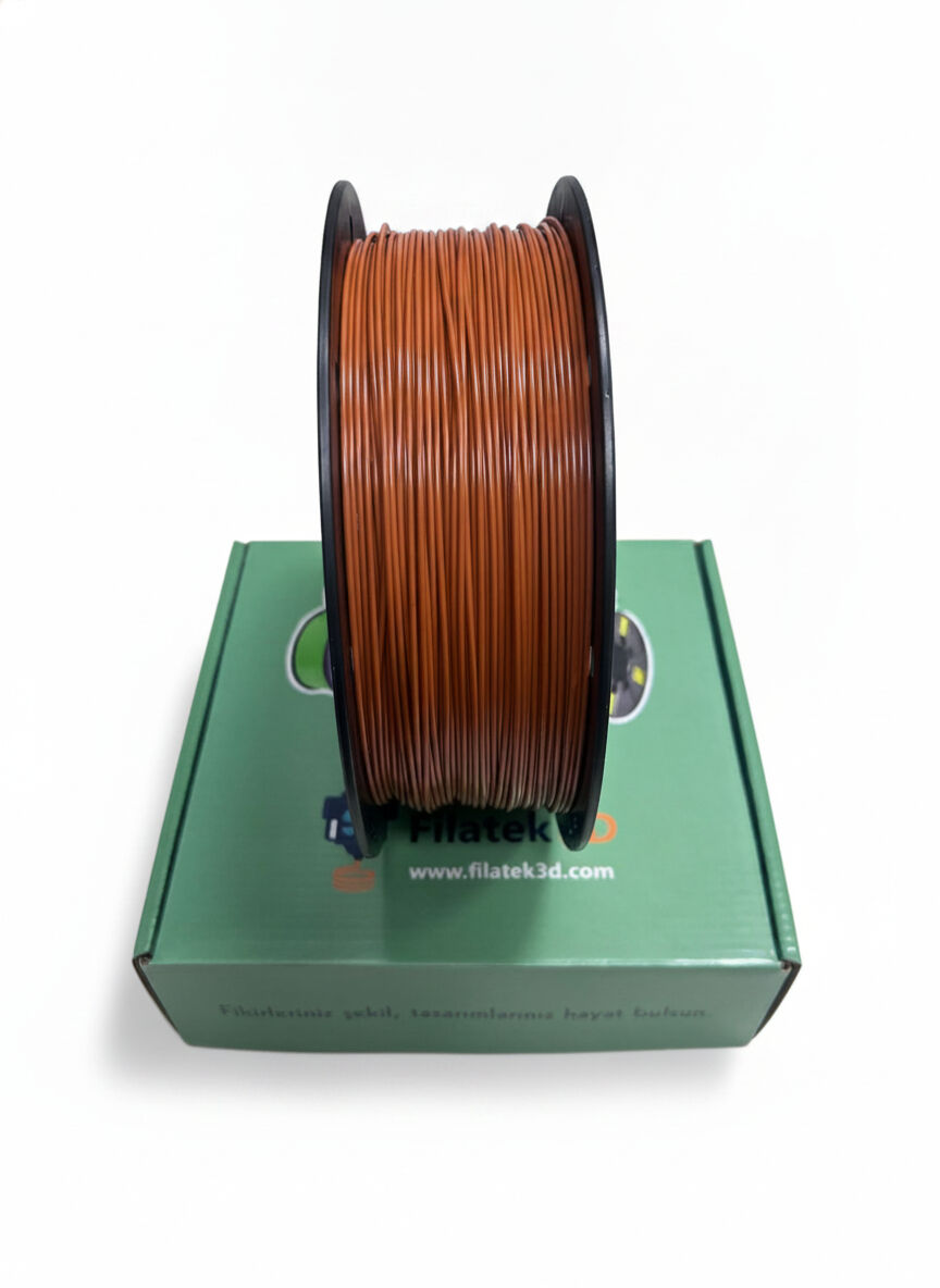 FİLATEK3D Kahve rengi   PLA+ Profesyonel 3D Yazıcı Filamenti - 1.75mm (1kg)