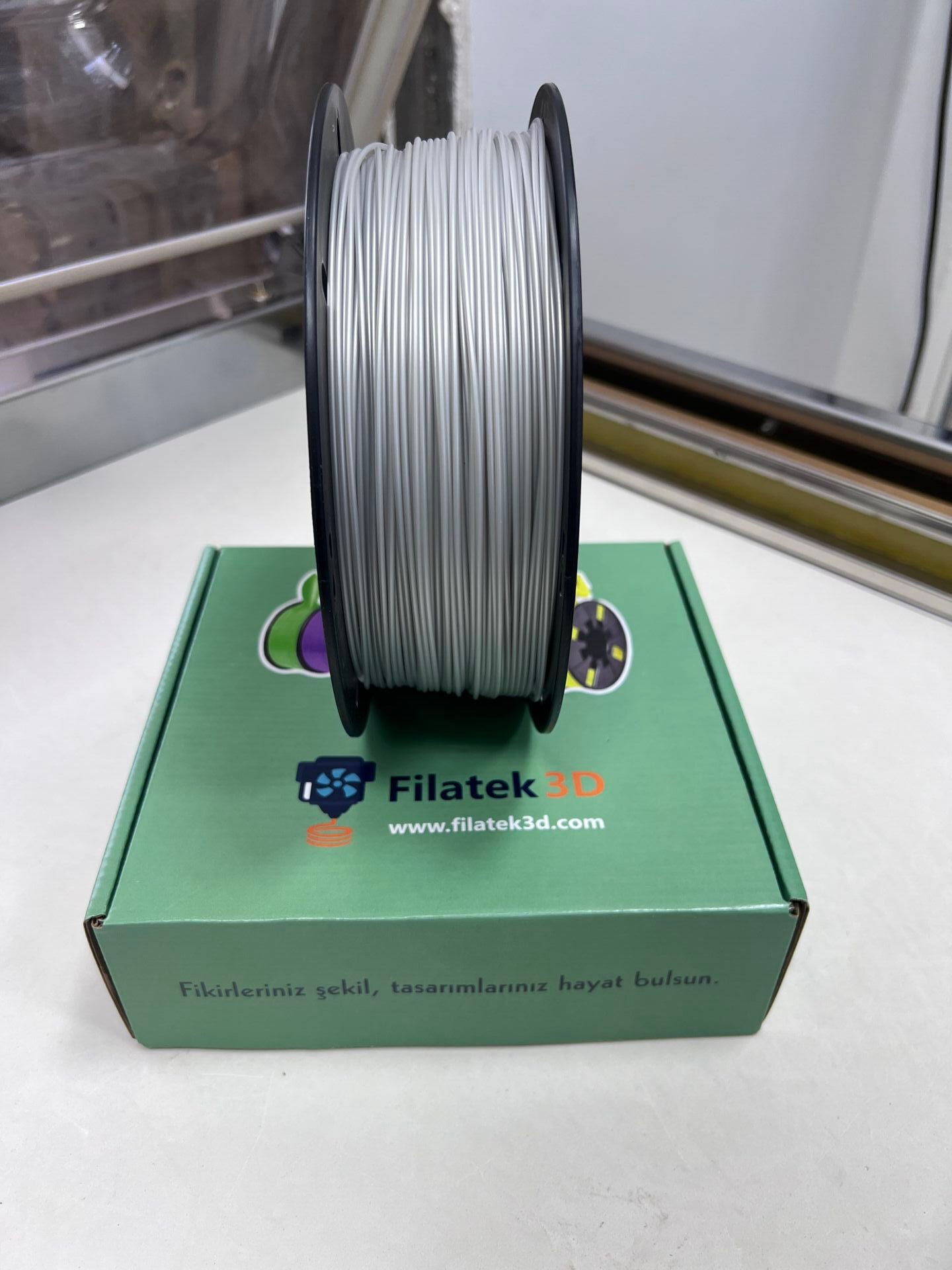 Filatek3D Gümüş Gri Hyper Pla Filament, 3D yazıcı Profesyonel Baskı, Ams Uyumlu, 1.75 mm,1 Kg
