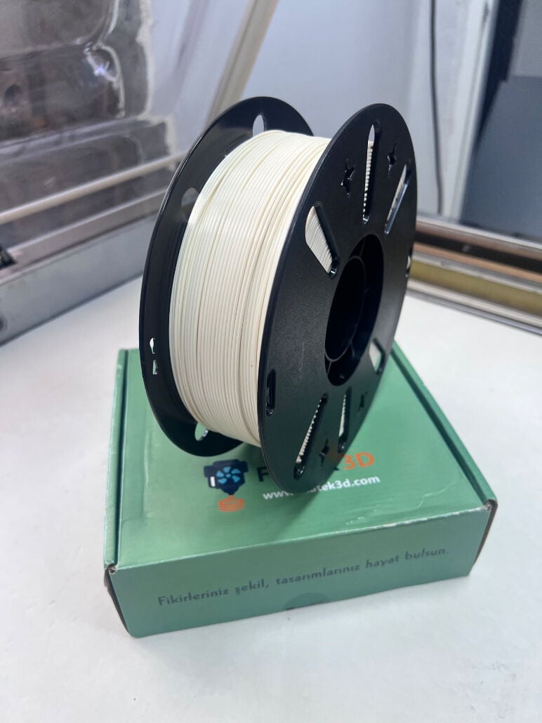 FİLATEK3D Kemik Beyazı(açık krem) Pla+  Filament, 1 Kg, Ams Uyumludur
